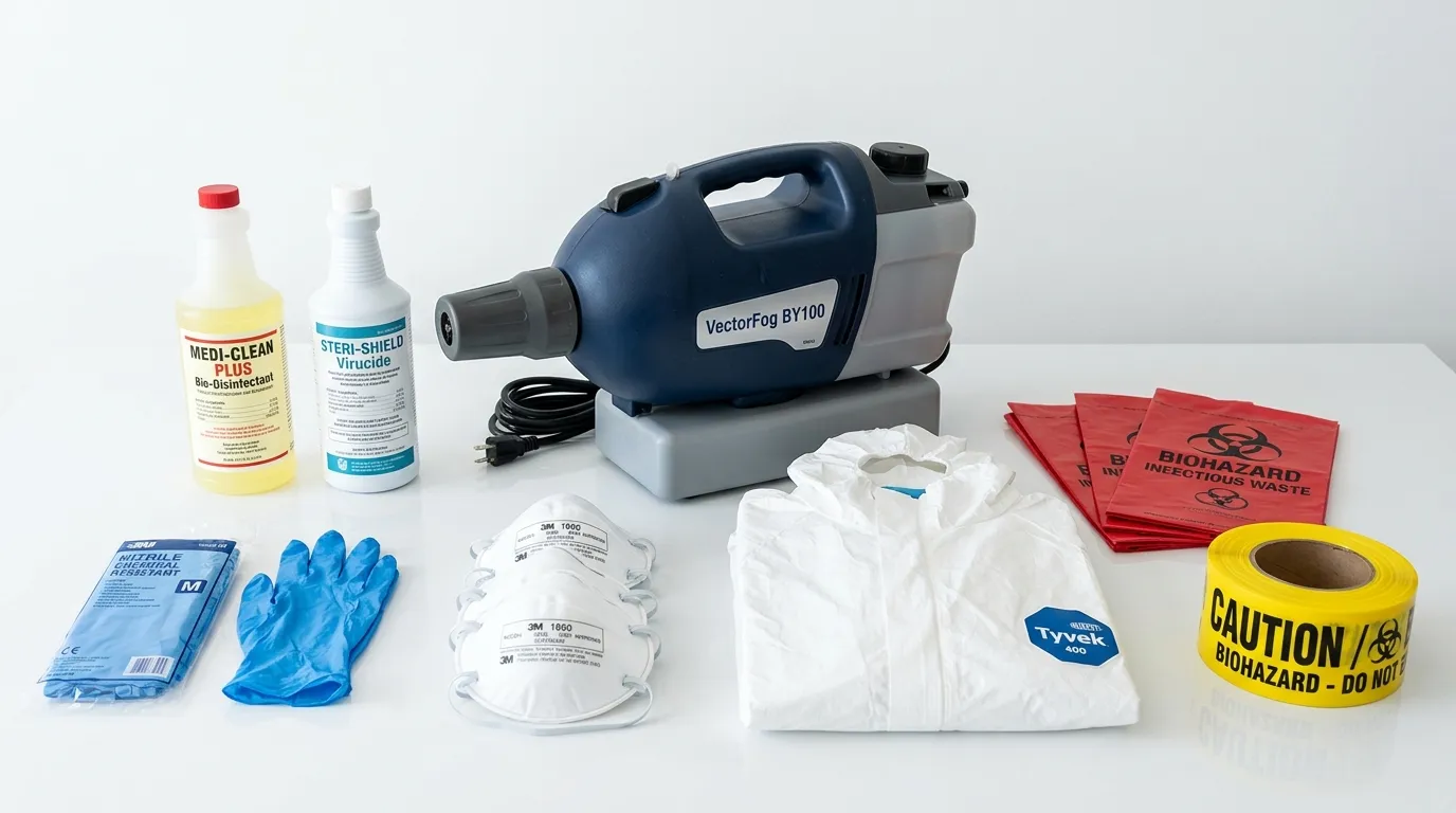 Professional biohazard remediation crew working in Manhattan Beach